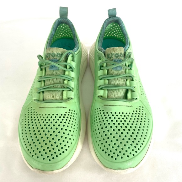 Crocs Literide Pacer K Girls US Size J2 Mint White - Picture 3 of 12
